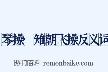 琴操·雉朝飞操反义词是什么意思的图片